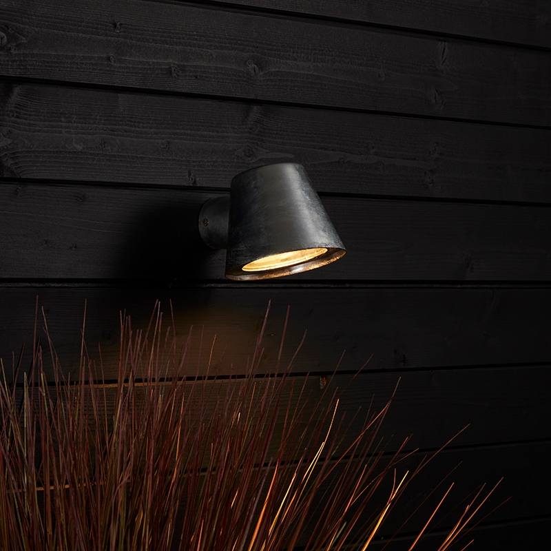 Edit Coastal Faroe Outdoor Wall Light Galvanised Steel